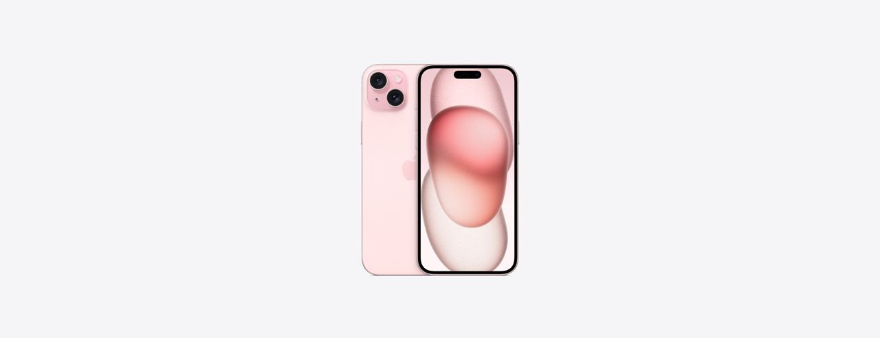 Mặt trước iPhone 15 Plus màu Hồng tuyệt đẹp và cực sang trọng